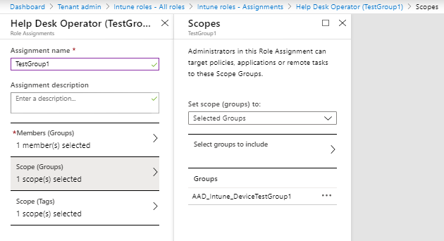 role assignment intune