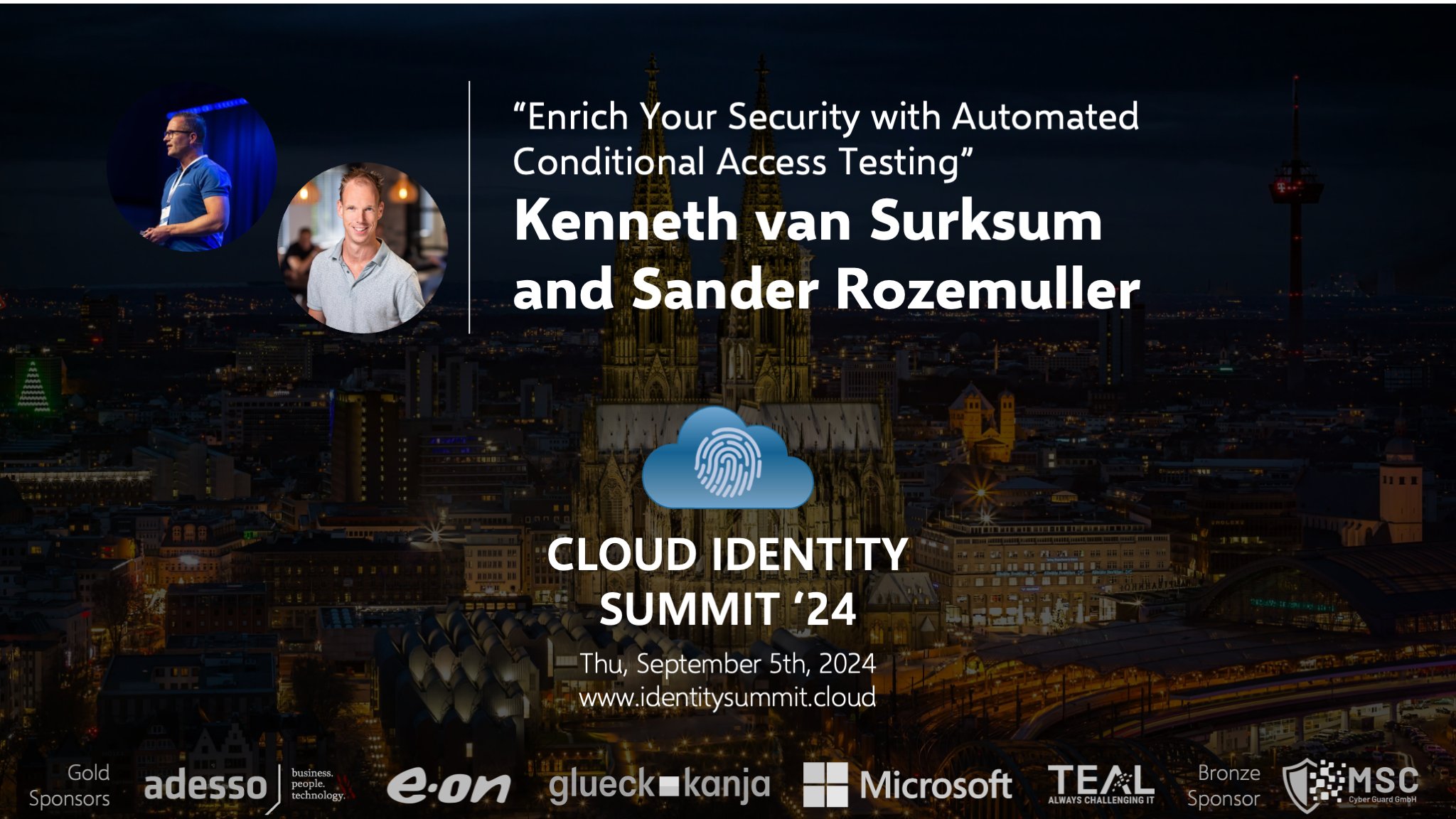 Speaking at the Cloud Identity Summit 2024 on Thursday September 5th ...